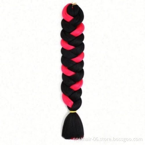 MYZYR 41Inches Synthetic Braid Ombre Braiding Hair Jumbo Braids Crochet Hair Extention Rose red Pink Light Purple Fiber 165g